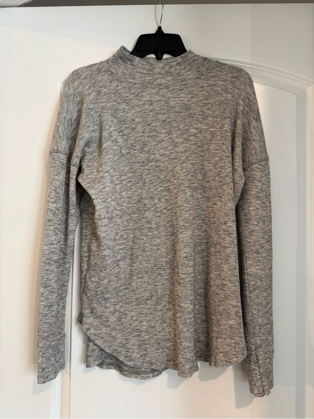 Thread & Supply Light Gray Women's Mock Neck Sweater